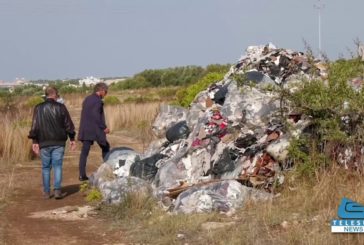 Cumulo di rifiuti speciali rinvenuto a ridosso della Circummarpiccolo a Taranto